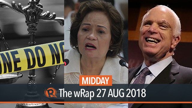 Chief Justice De Castro, murdered lawyer, John McCain | Midday wRap