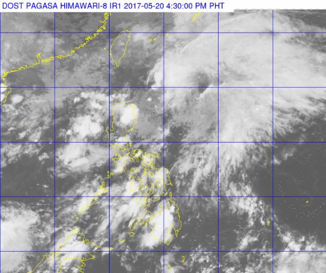 Light to moderate rain over parts of Luzon on Sunday
