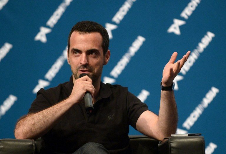 HUGO BARRA. This photo taken on May 8, 2014 shows Hugo Barra speaking at the Startup Asia technology conference in Singapore. File photo by Roslan Rahman/AFP 