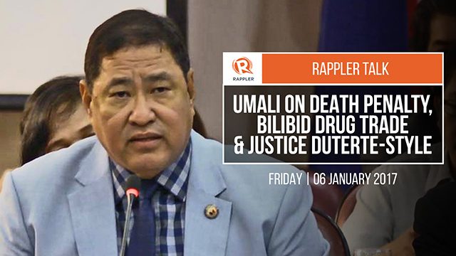 Rappler Talk: Umali on death penalty, Bilibid drug trade and justice Duterte-style