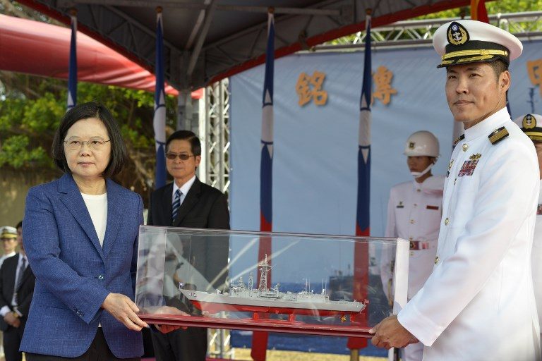 Taiwan navy gets two new warships as China tensions grow