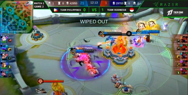 DRAW. Bren Esports of the Philippines redeems itself against Rimo Batara of Indonesia to end their two-game series tied. Screenshot from YouTube/@Razer 