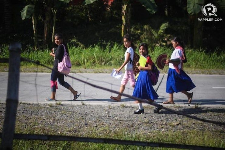 HOPE IN EDUCATION. Students off to school in Aleosan town, North Cotabato. 