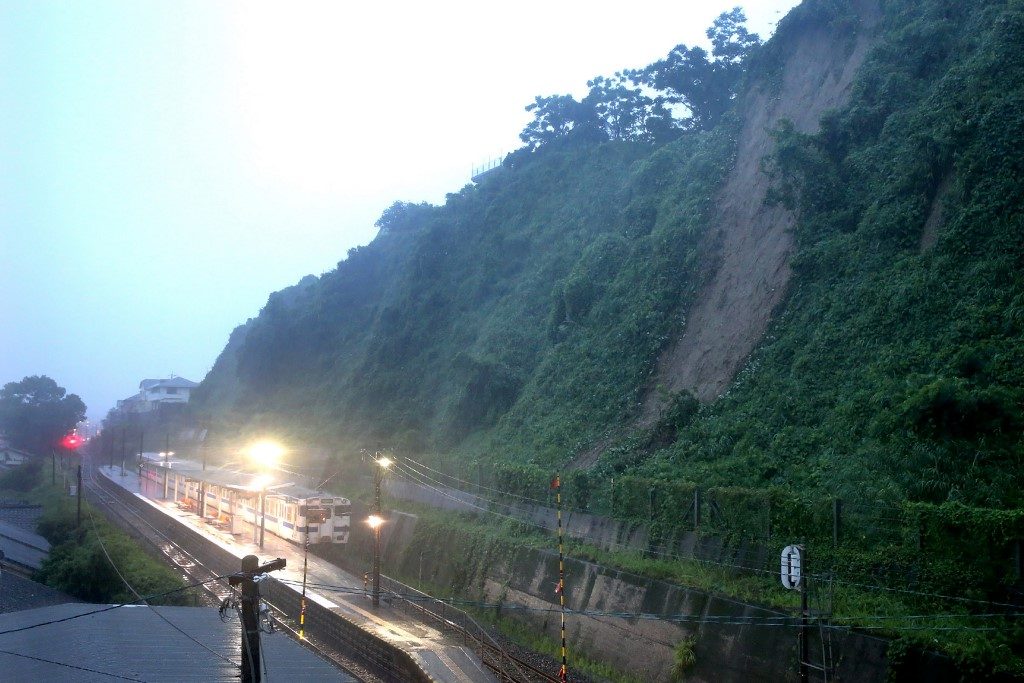 Japan on landslide alert as heavy rains lash south