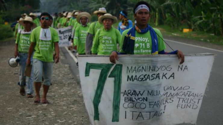 Farmers march from Davao to Manila for Coconut Fund