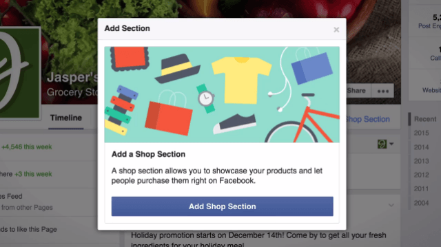 Facebook rolls out Shop section for Pages in the PH