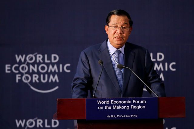 Brash Cambodian PM backs Trump presidency