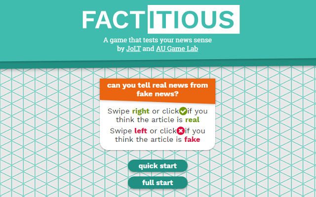 Tinder-styled game Factitious lets players swipe right for real news