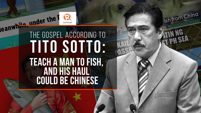 [EXPLAINER] The gospel according to Tito Sotto: Teach a man to fish, and his haul could be Chinese