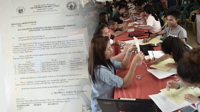 DepEd, PSC to train campus journalists for Palarong Pambansa 2018 coverage
