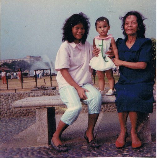 MEMORIES. My mother, me, and my lola in Luneta Park, circa 1987. This is the only picture of me and my mother together that I can find.  
