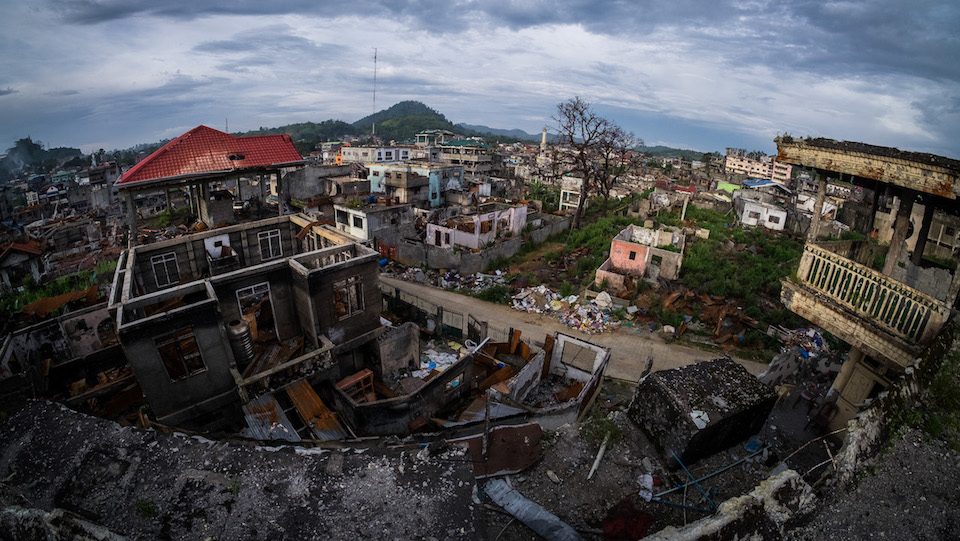 RUINS. The former battle area in Marawi remains a ghost town 6 months after the war. Photo by Bobby Lagsa/Rappler   