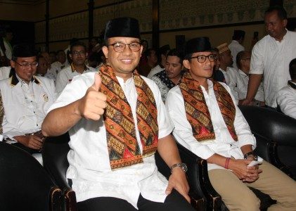 Perjalanan pasangan Anies-Sandi menjadi pemimpin Jakarta