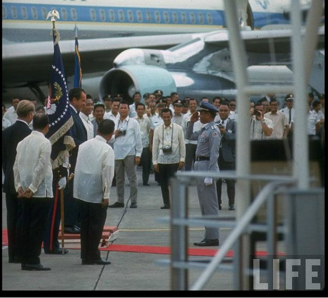 Then US president Richard Nixon in Manila in July 1969. Photo from the Malacanang Palace archives 