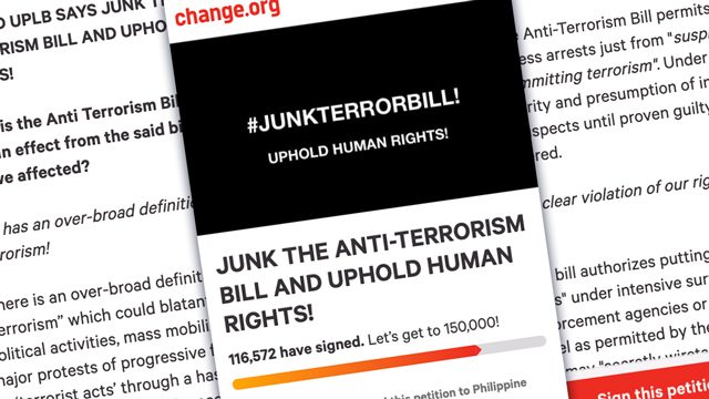 #JunkTerrorBill: Sign this petition to help uphold human rights