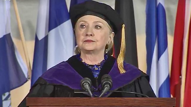 Clinton delivers stinging attack on Trump at graduation speech