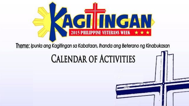 #ArawNgKagitingan: Calendar of activities