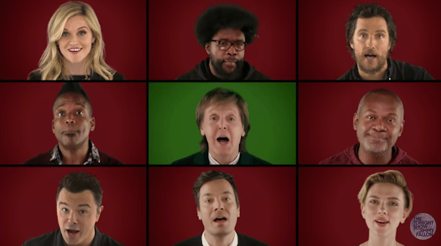 SAKSIKAN: Jimmy Fallon, Paul McCartney dan pengisi suara film ‘Sing’ bernyanyi ‘Wonderful Christmastime’