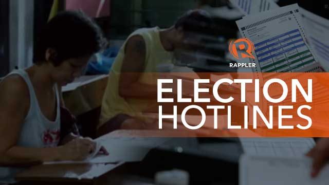LIST: 2019 Philippine election hotlines