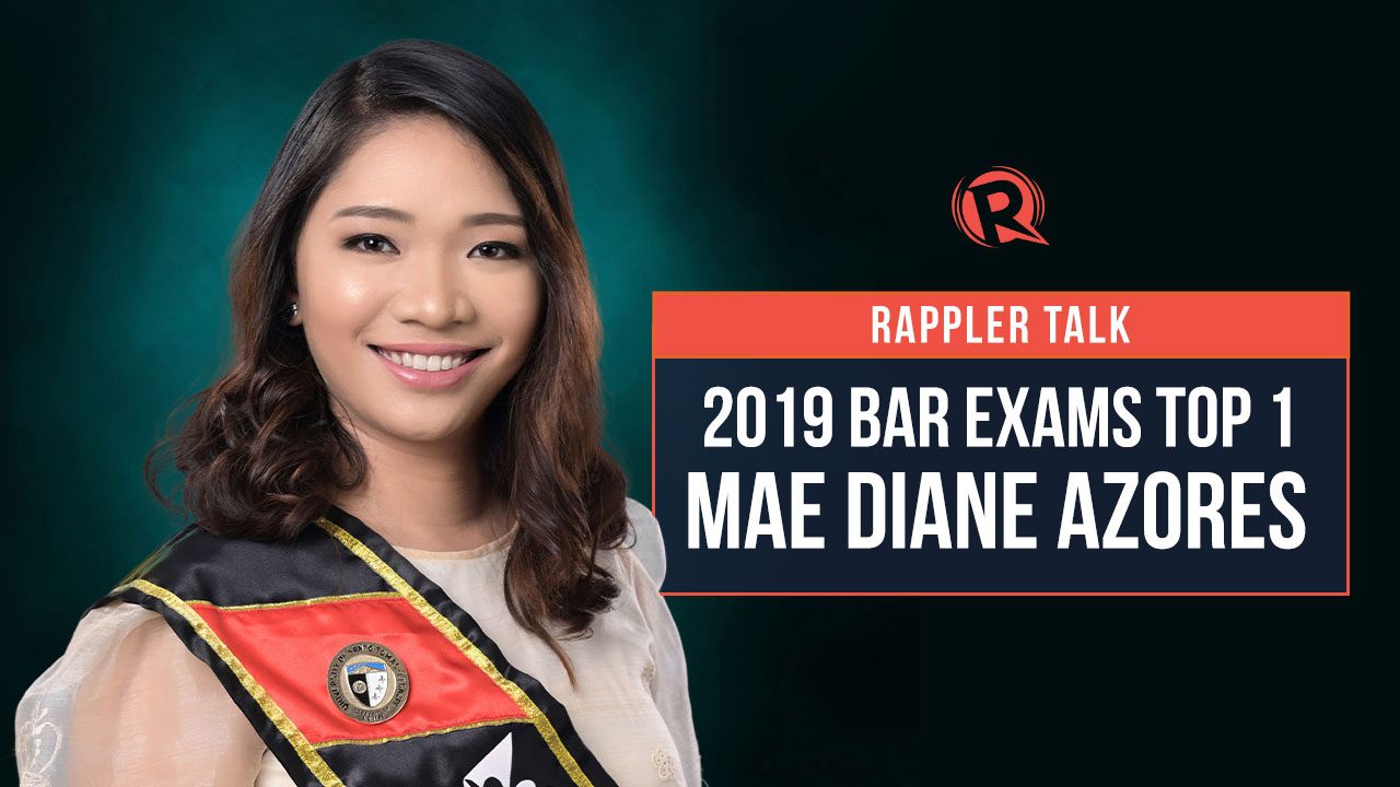 Rappler Talk: Bar exams 2019 Top 1 Mae Diane Azores