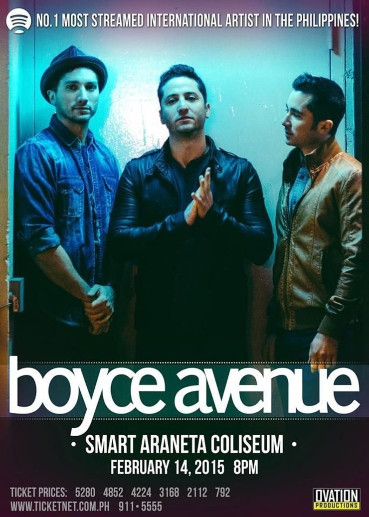 Boyce Avenue to serenade Manila in 2015