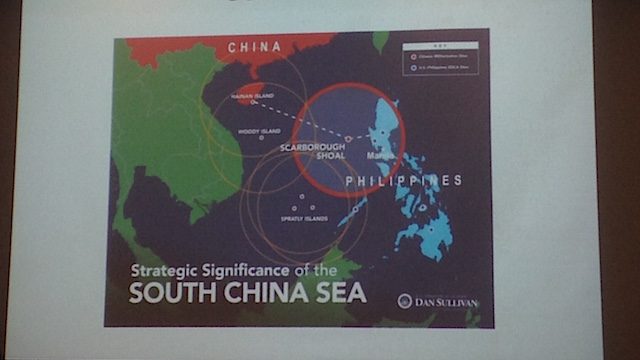 'MILITARY TRIANGLE.' The Scarborough Shoal is crucial in the Philippines' maritime dispute with China. 