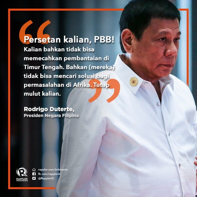 10 kalimat Rodrigo Duterte yang kontroversial