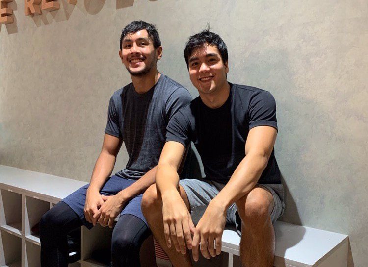 QUALITY TIME. EG Bautista (left) and Gino Santos sweat it out together from Ride Rev to the gym. Photo courtesy of EG Bautista  