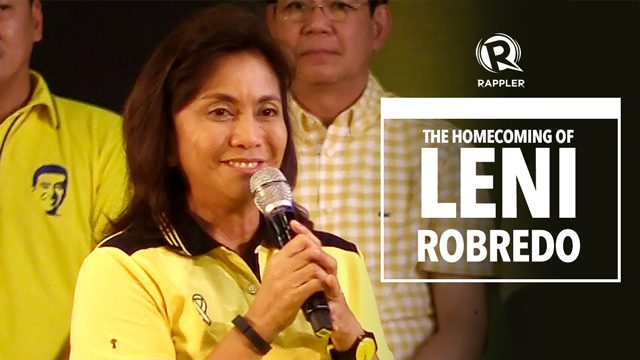 WATCH: The homecoming of Leni Robredo