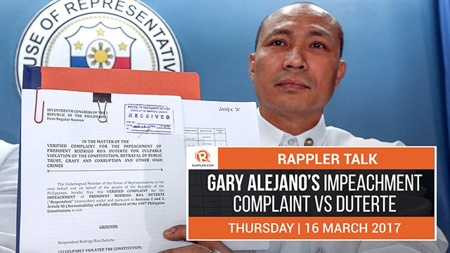 Rappler Talk: Gary Alejano’s impeachment complaint vs Duterte