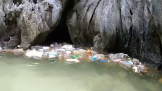 WATCH: Washed up garbage seen floating in El Nido, Palawan