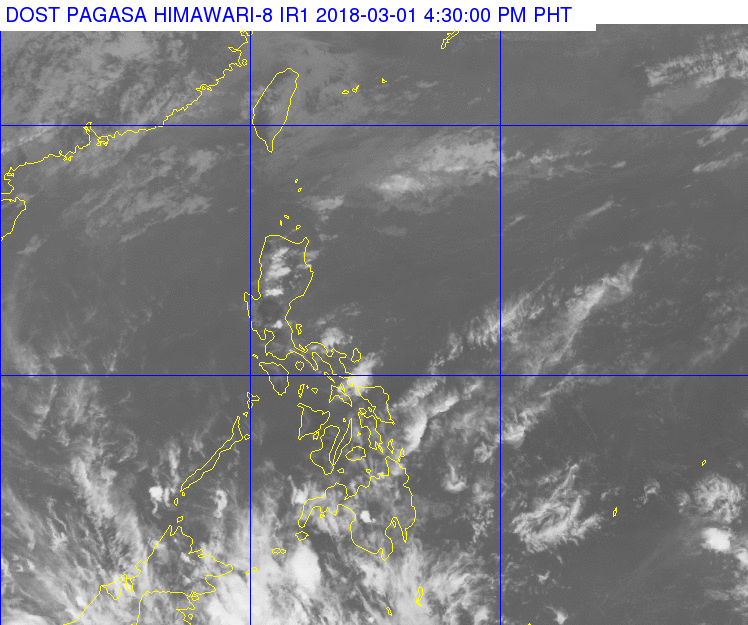 Isolated rain in Metro Manila, rest of Philippines on March 2