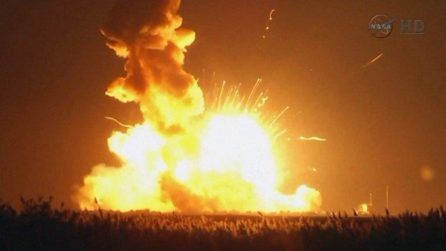 Orbital blames rocket engine failure for launchpad blast