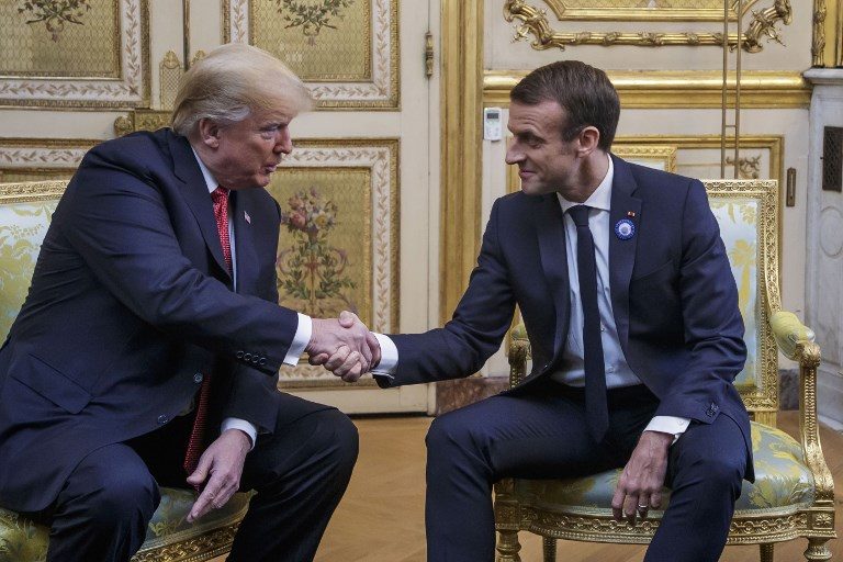 Macron hosts Trump amid row over European defense