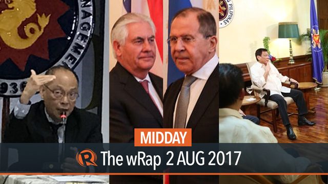 Duterte, Diokno, Tillerson | Midday wRap