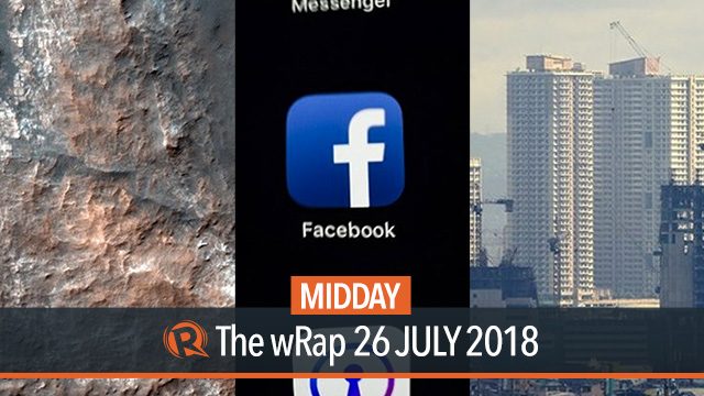 PH Economy, Facebook shares, Lake on Mars | Midday wRap
