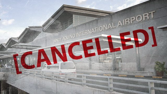 Cancelled flights due to NAIA Terminal 3 power outage