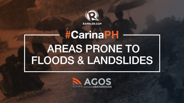 #CarinaPH: Areas in Northern Luzon, Visayas prone to floods, landslides
