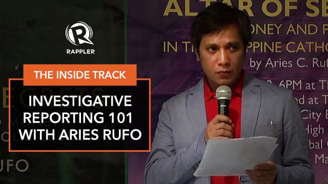 PODCAST: Investigative reporting 101 with Aries Rufo