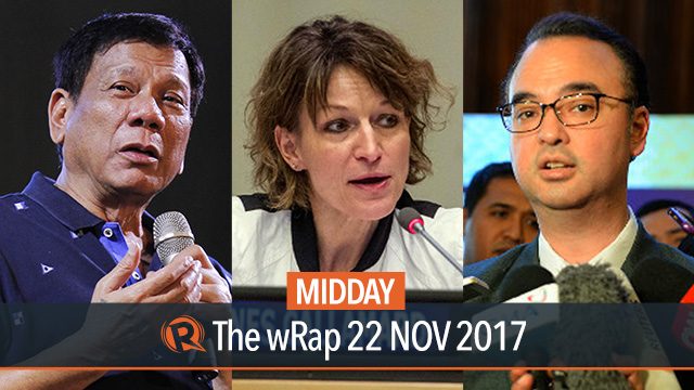 Duterte on open-pit mining, Cayetano on arbitral award, UN Human Rights Chief | Midday wRap