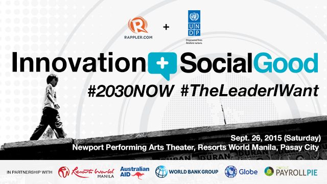 Innovation +SocialGood: Speakers at the 2015 Manila Social Good Summit