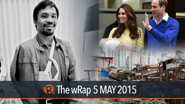 Pacquiao to undergo surgery, SWS survey, Royal baby’s name  | The wRap