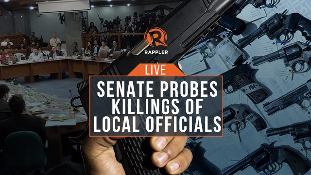 LIVE: Senate probes killings of local officials