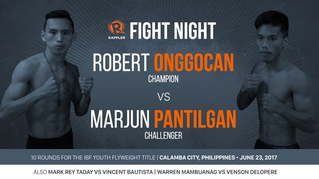 Rappler Fight Night: Robert Onggocan vs Marjun Pantilgan