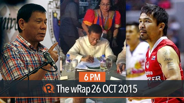 Binay on INC, Duterte on corruption, Pacquiao’s first shot | 6PM wRap
