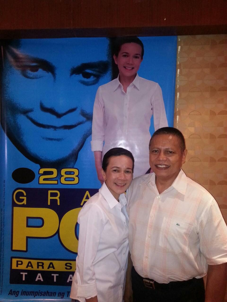 SHARED FIGHT. Retired Colonel Ariel Querubin has been a friend to the Poe family. In 2013, he supported the senatorial bid of Senator Grace Poe. Photo by Martin Loon