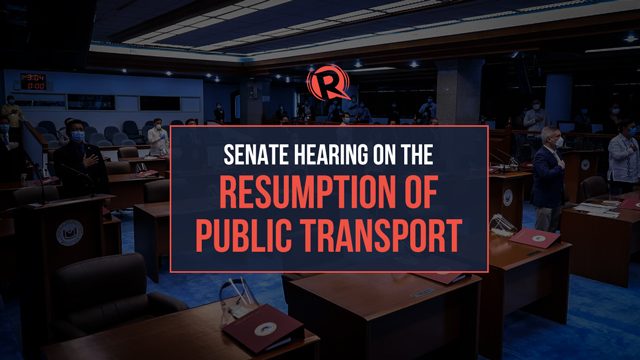 LIVE: Senate hearing on resumption of public transport