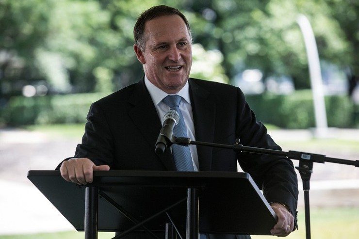 Prime Minister John Key of New Zealand speaks at a press conference June 18, 2014 in New York City. Andrew Burton/Getty Images/AFP