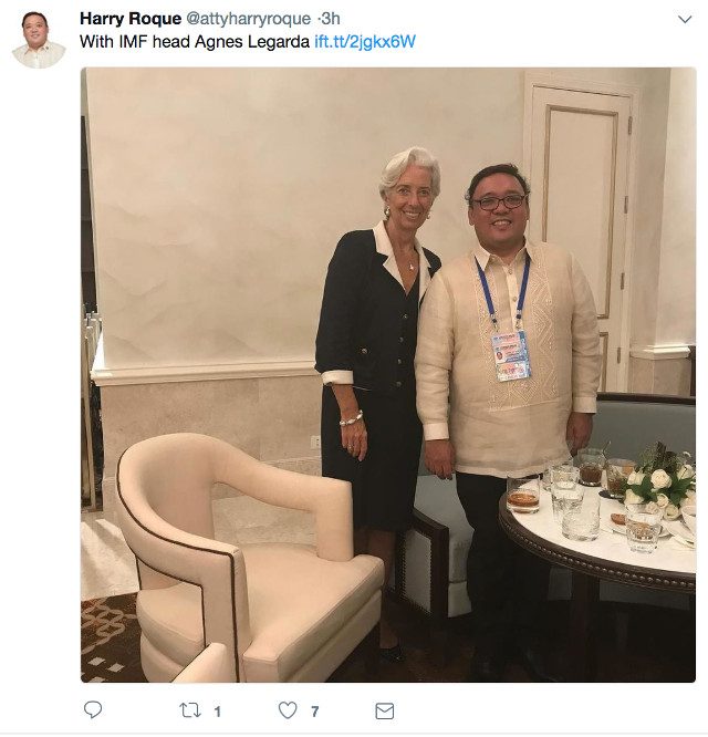 Roque sorry for tweeting ‘Agnes Legarda,’ not ‘Christine Lagarde’