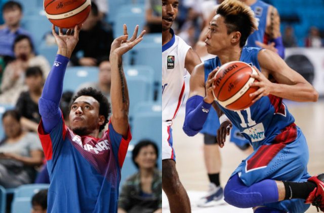 HIGHLIGHT TANDEM. Gilas Pilipinas' Calvin Abueva (left) and Terrence Romeo has some pretty amazing moves against Kuwait in the 2015 FIBA Asia Championship. Photos by FIBA 